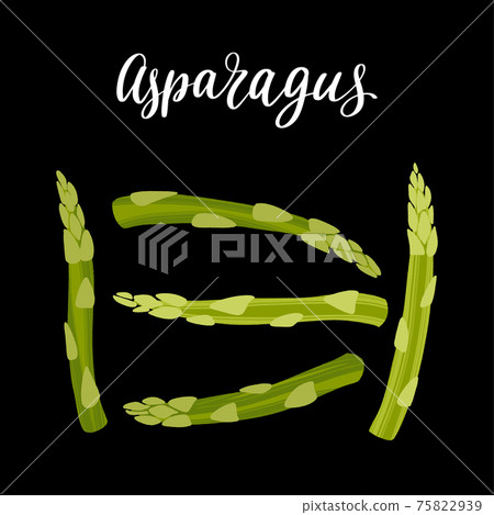 Fresh young asparagus stalks. Healthy nutrition product. Fresh young asparagus stalks. Healthy nutrition product. 75822939