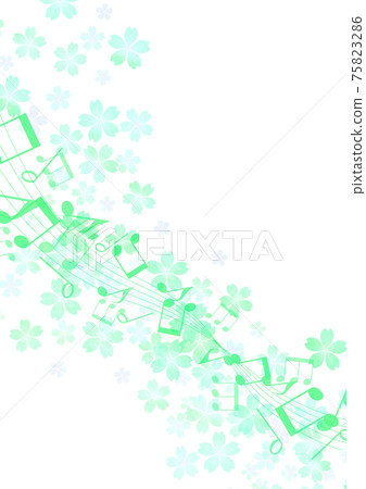 流動的筆記和花背景08 75823286