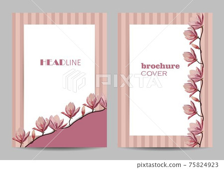 Modern vector templates for brochure cover in A4 Modern vector templates for brochure cover in A4 75824923