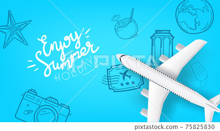 Air travel on pandemic. Enjoy summer holidays 75825830