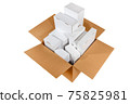 Open cardboard box 75825981