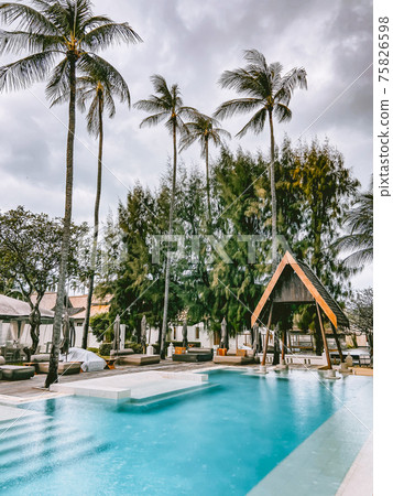 View of Samui resort at the beach, in Thailand, south east Asia View of Samui resort at the beach, in Thailand, south east Asia 75826598