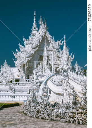 Wat Rong Khun, the White Temple in Chiang Rai, Chiang Mai province, Thailand 75826959