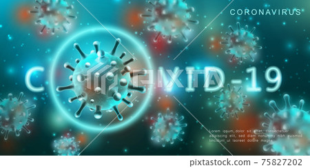 Coronavirus COVID-19 global epidemic flu disease background image 3D virus 75827202