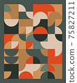 Abstract geometric mural colorful background in Bauhaus style. pattern design  75827211