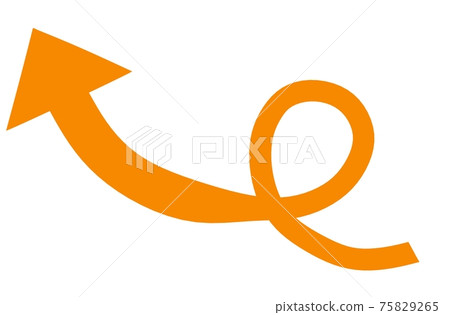 Red arrow that makes one rotation 75829265