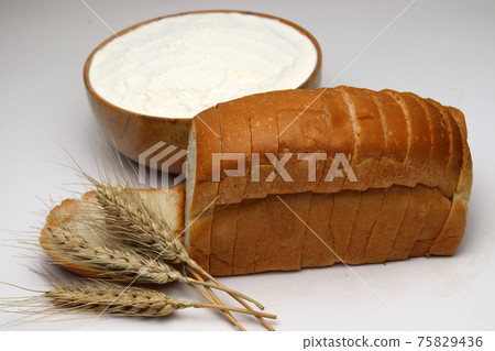 tasty and healthy bread with wheat and Atta 75829436