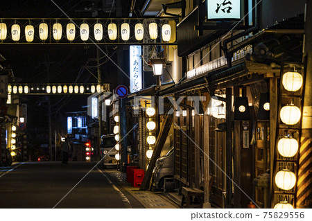 Togawa Onsen night view of the hot spring town Togawa Onsen night view of the hot spring town 75829556