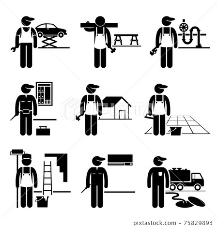 Handyman Labor Labour Skilled Jobs Occupations Careers Handyman Labor Labour Skilled Jobs Occupations Careers 75829893