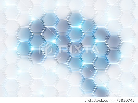 Abstract background, honeycomb structure brain 75830743