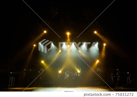 Free stage with lights, lighting devices. on a free srage. 75831272