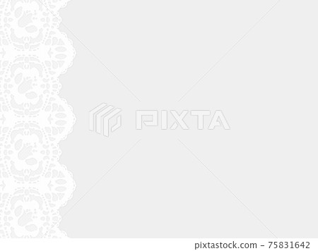 優雅的花蕾絲麵料,灰色背景 優雅的花蕾絲麵料,灰色背景 75831642