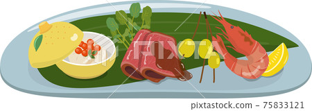 Japanese-style shrimp roast beef 75833121