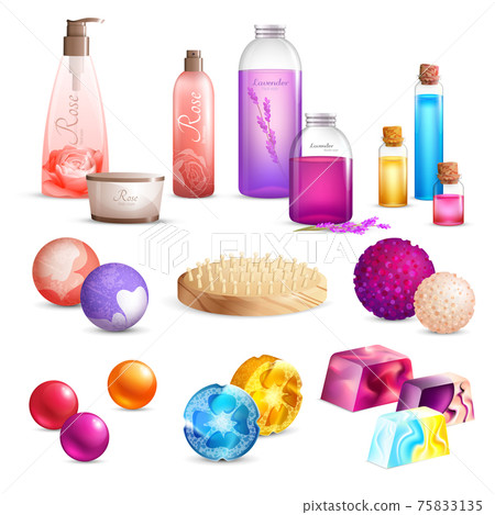Bath Beauty Products Set - Stock Illustration [75833135] - PIXTA