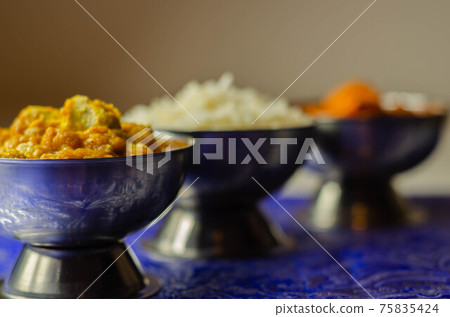 Mild chicken Korma and chicken Tikka Masala with Basmati rice 75835424