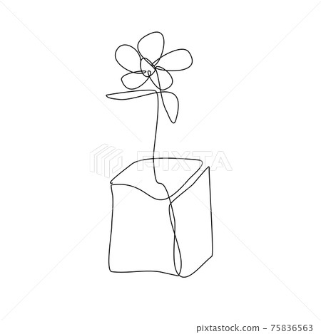 Minimalist Flower one line drawing. Simple line drawing. Continuous line  drawing illustration for wall art printable decoration 2225058 Vector Art  at Vecteezy