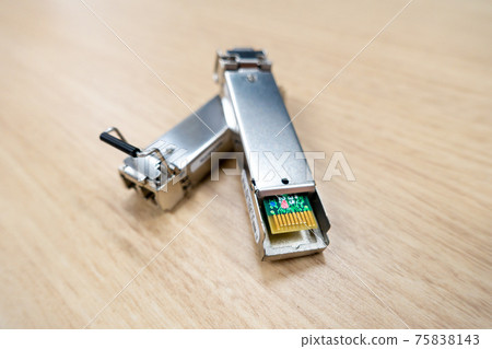 SFP module image / information communication concept 75838143