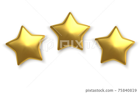 3D Golden star on white background Vector illustration 3D Golden star on white background Vector illustration 75840819