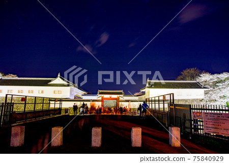 Illumination of Yamagata Castle Ruins Ninomaru Higashi Otemon Illumination of Yamagata Castle Ruins Ninomaru Higashi Otemon 75840929