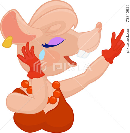 pink laughing fun rat or mouse with red and scarlet beads pink laughing fun rat or mouse with red and scarlet beads 75840933