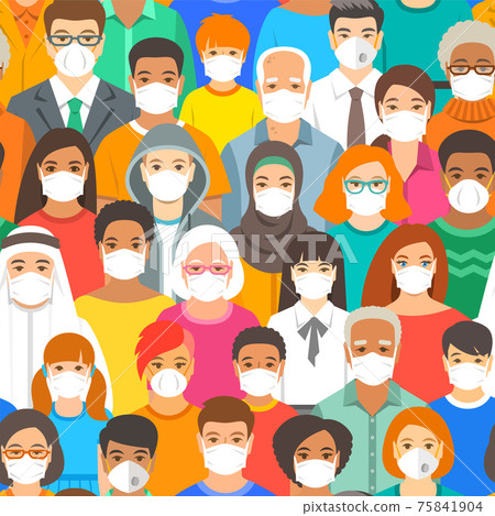Random people in medical masks covid protection Random people in medical masks covid protection 75841904