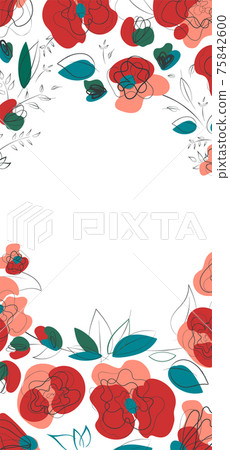 Poppy floral millefleur wedding invitation Poppy floral millefleur wedding invitation 75842600