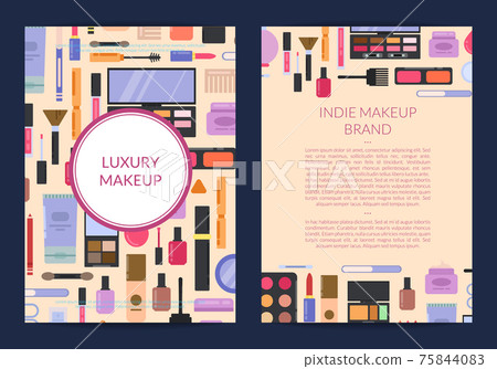 card, flyer, brochure template for beauty brand presentation card, flyer, brochure template for beauty brand presentation 75844083