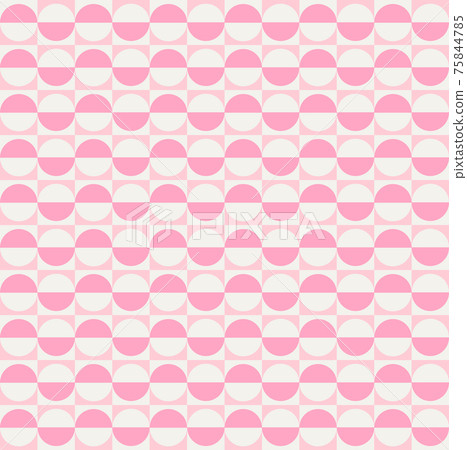Seamless abstract geometric pattern. Simple design circles stripes.pastel palette pink. Modern endless print for textile, fabrics, wrapping, wallpapers, baby room. Retro vintage style. Vector Seamless abstract geometric pattern. Simple design circles stripes.pastel palette pink. Modern endless print for textile, fabrics, wrapping, wallpapers, baby room. Retro vintage style. Vector 75844785