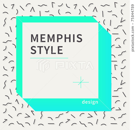 Abstract square decorative frame 80s 90s pattern background.Geometric element. Bright palette gradient Blue, mint. print for notebooks, stationary, letters, message, poster. Memphis design style Abstract square decorative frame 80s 90s pattern background.Geometric element. Bright palette gradient Blue, mint. print for notebooks, stationary, letters, message, poster. Memphis design style 75844789