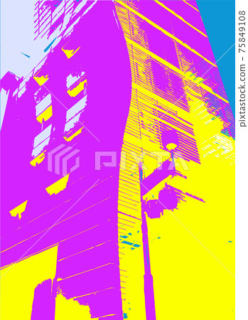 Streamlined building illustration 75849108