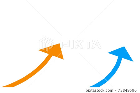 Simple red and blue arrows pointing up Simple red and blue arrows pointing up 75849596
