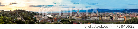 Panoramic sunset in Florence Panoramic sunset in Florence 75849622