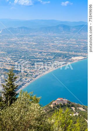 Panoramic view of Loutraki, Greece Panoramic view of Loutraki, Greece 75849696