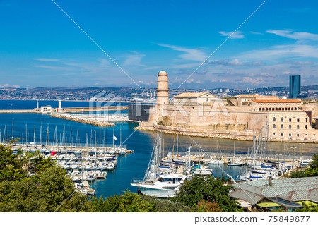 Saint Jean Castle and Cathedral de la Major in Marseille Saint Jean Castle and Cathedral de la Major in Marseille 75849877