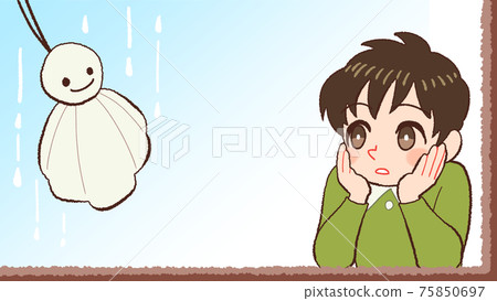 一個男孩看著Teru Terubozu的插圖 一個男孩看著Teru Terubozu的插圖 75850697