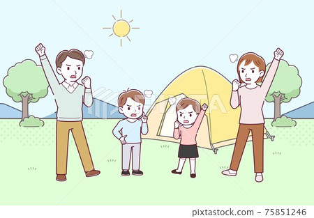 Family tent camp Family tent camp 75851246