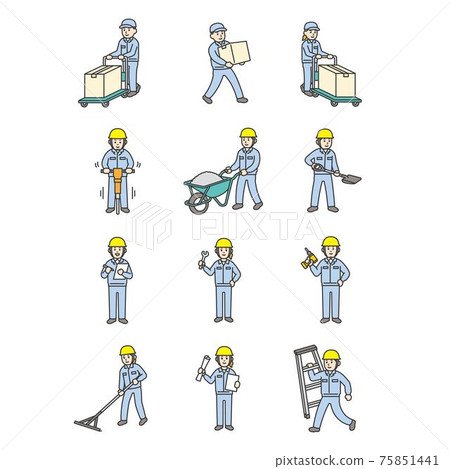 People working at the construction site People working at the construction site 75851441