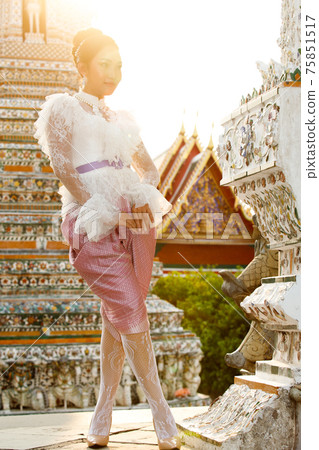 Woman in Thai Traditional Costume which is very Elite old Fashion Woman in Thai Traditional Costume which is very Elite old Fashion 75851517
