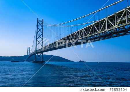 Akashi Kaikyo Bridge and Awaji Island Akashi Kaikyo Bridge and Awaji Island 75853504