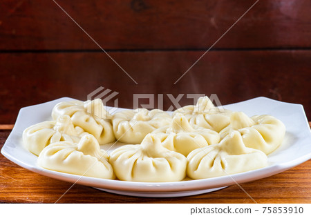 Traditional georgian khinkali dish Traditional georgian khinkali dish 75853910