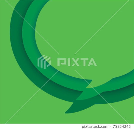 green blank speech bubble on green background. vector illustration green blank speech bubble on green background. vector illustration 75854245