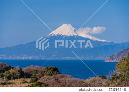 （靜岡縣）從西伊豆和土肥海岸看富士山 75854246