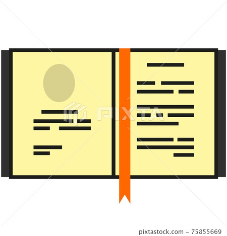 Open book with bookmark vector isolated on white - Stock Illustration ...