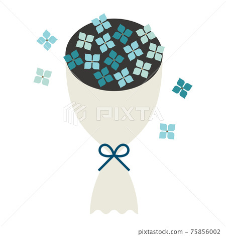 Illustration of hydrangea bouquet Illustration of hydrangea bouquet 75856002