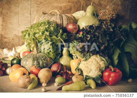 still life Vegetables, Herbs and Fruit. still life Vegetables, Herbs and Fruit. 75856137