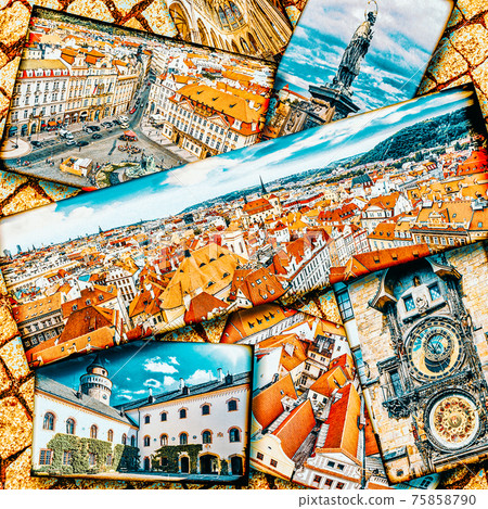 Collage of beautiful Prague. Collage of beautiful Prague. 75858790