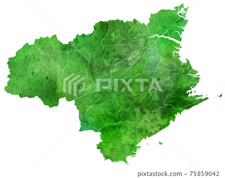 德島地圖水彩圖標 德島地圖水彩圖標 75859042