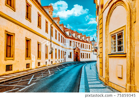 Quarters and streets on  Prague's Mala Strana(Lesser Town of Prague). District of the city of Prague, Czech Republic, and one of its most historic regions. Czech Republic. 75859345