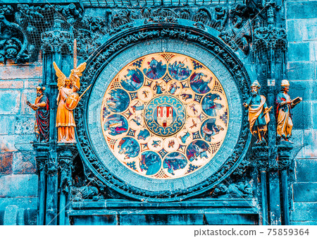 Astronomical clock on Staromestska Square, Prague 75859364