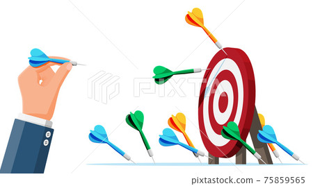 Many darts missed target mark. Many darts missed target mark. 75859565